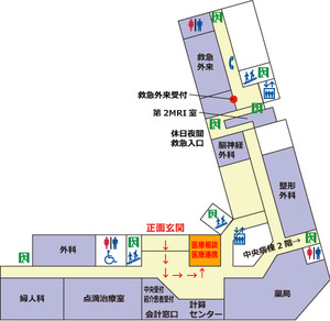 患者相談窓口の案内図